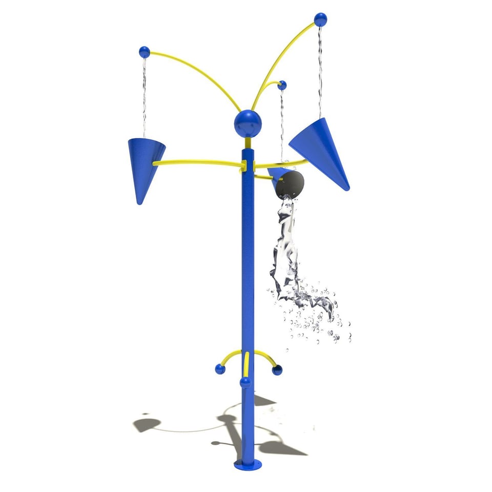 The Spin & Spill™ has maneuverable buckets to control the fill and dumping rate.